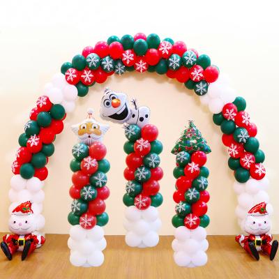 China Decorative Christmas Post Balloon Cartoon Column Stand Christmas Balloons Pack Festival Decoration Kit Decorative Christmas Post Latex Balloon for sale