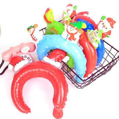 China Inflatable Christmas Tree Antler Model Wonderland Party Decoration Balloons Christmas Headbands Festival Decoration Package for sale