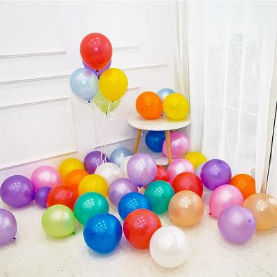 China Birthday party colorful round balloon festival decoration selection fashion solid latex hydrogen balloon for sale