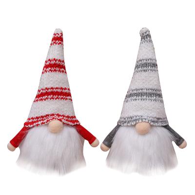 China Wholesale Rudolph Doll Xmas Plush Red Gray Led Gnomes For Home Christmas 2021 Gravel Cloth+PP Cotton+Faceless Decor for sale