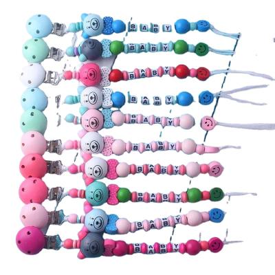 China 100%food grade baby pacifier chain silicone pacifier holder clip customized silicone Teether 2021 new hot sale product for sale