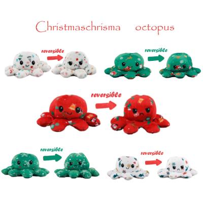 China 100% PP Cotton Halloween Christmas Gift 20CM Octopus Plush Toy Reversible Double-Sided Flip Octopus Doll Expression Octopus Toy for sale