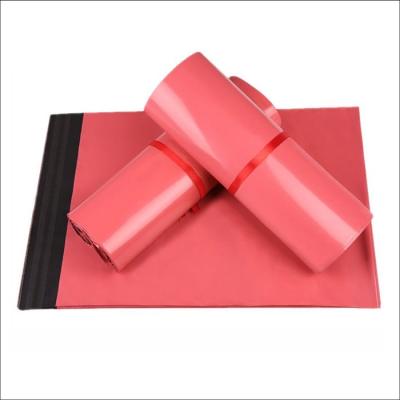 China Biodegradable Red Plastic Poly Envelope Postage Mail Mail Bag For Clothes for sale