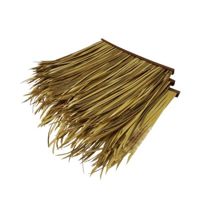 China Fire Protection Manufacturers Supply Artificial Thatched Synthetic Palm Leaf Roof Thatched Pavilion for sale