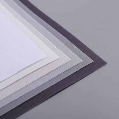 China Transparent Light-filtering Mercury See Through Motorized Black Outlet Privacy Blind Fabric Textile Fabrics Wholesale for sale