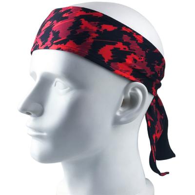 China Unisex Sports Custom Tie Yoga Polyester Headband Back Tie Headband for sale