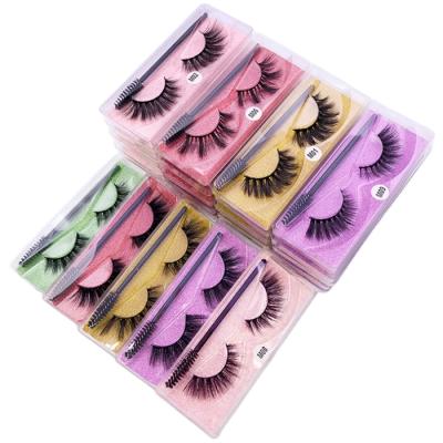 China Fashion Sensitive Soft Natural Mink Fake Eyelashes With Brush Natural Eyelash Mink Eyelash With Brush for sale