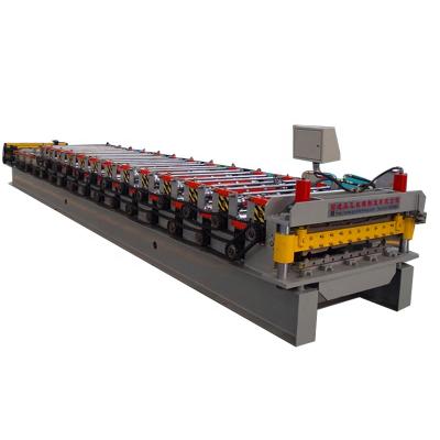 China Building Material Shops Manufacturing Multi Color Steel Metal Layer Roll Forming Machinery Roof Panel Production for sale