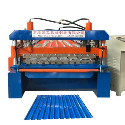 China Building Material Shops Metal Trapezoidal Metal Color Ibr Roof Sheet Forming Machine IBR Steel Roof Sheet Forming Machine for sale