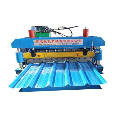 China Building Material Stores QIANJIN IBR Roofing Sheet Making Machine Trapezium Roofing Sheet Roll Forming Machine for sale