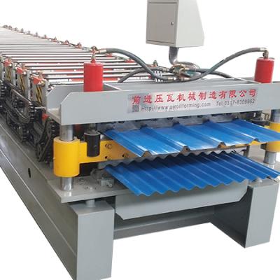 China Factory Price Adjustable Double Layer Profile Roof Tile Roll Forming Machine for sale