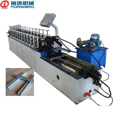 China QIANJIN Hotels Light Measuring Drywall Dowel Track Machine Light Keel Roll Forming Machine With PLC for sale