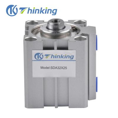 China Air Cylinder Pneumatic Short Acting Compact Aluminum Cylinder Hotels SDA Double Stroke SDA Different Size for sale