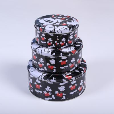 China Recyclable Mickey Mouse Food Packaging Cake Chocolate Container Tin Box for sale