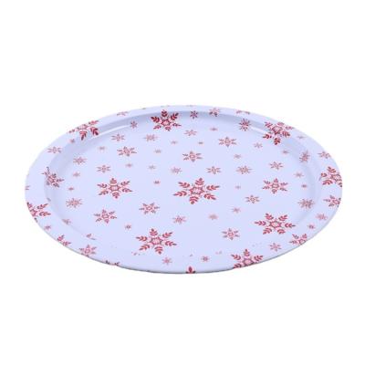 China Custom Materials Metal Food Recycled Color Printing Tin Rolling Tray For Food for sale