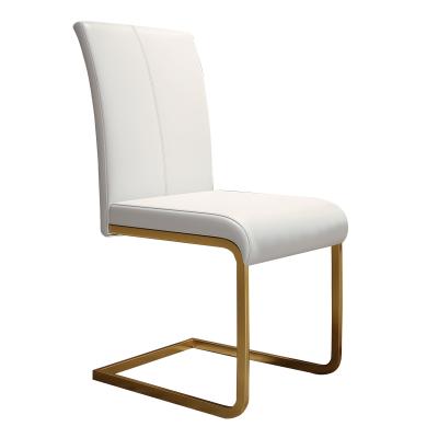 China New Arrival Gold Comedor Modern Luxury Dining Chair Modern PU Leather Dining Chair for sale