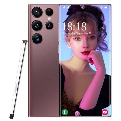 China Factory direct sale china dual sim card 5g S22 ultra 2022 smartphone with 16GB+512GB 6800mAH big battery opened cell gaming Smartphones for sale