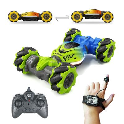 China Hot Sale RC Hobby Amazon Gesture Sensor Rc Stunt Car Double Sided Rotating Remote Control Car Twisting Vehicle for sale