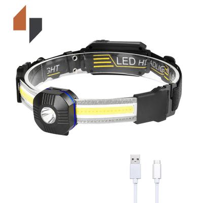 China Rechargeable Camping 500 Lumen Led 230 Wide Outdoor Slim Induction Working Camping Headlamp Cob Strip Headlamp Outlook for sale