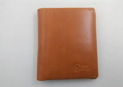 China Pull Strap Slim Waxed Genuine Leather Wallet 100 % Genuine Leather Material for sale