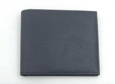 China Texture Smooth Leather Wallet , Mens Leather Bifold Wallet Printed Logo for sale