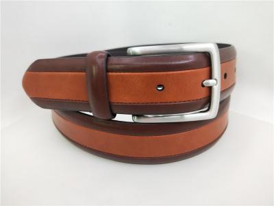 China Free Design Skinny Leather Belt DF621 Nickel Brushed Finish Buckle for sale