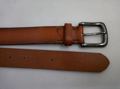 China Tan Full Grain Cowhide Leather Belt 100 - 125 CM Length Long Life Span for sale