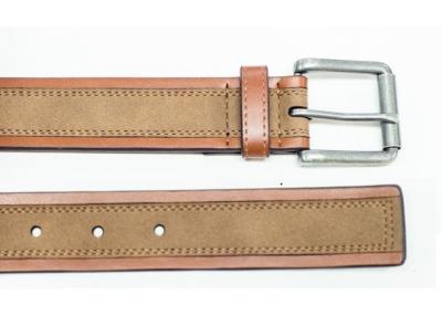 China Super Split Mens Casual Leather Belt with Leather Suede and Roller Buckle for sale