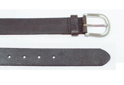 China Fashionable Custom Length Real Leather Belt With Nickel Pin Buckle for sale