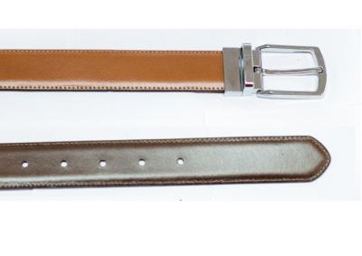 China Double Sided Leather Black Brown Reversible Belt For Mens , Long Life Time for sale