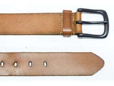 China Flexible Custom Designs Vintage Leather Belt 100 - 125 CM Length Pin Buckles for sale