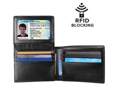 China Credit Card Holder PU Leather Wallet , Real Leather Wallet Mens Custom for sale