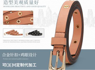 China Brown Color And Black Color Vintage Leather Belt With Rose Gold Prong Buckle for sale