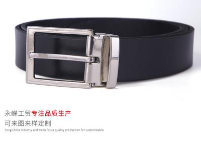 Chine Ceinture véritable de ceinture en cuir de boucle réglable de fourche dans la ceinture noire de travail de cuir de couleur à vendre