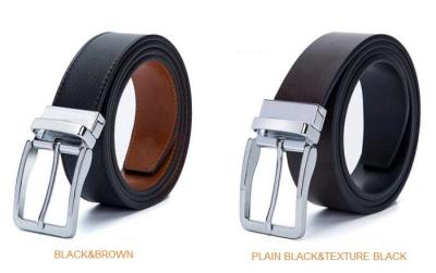 Chine Durable Genuine Leather Reversible Buckle Belt Two Side Full Grain Leather Belt Clamp Buckle Belt à vendre