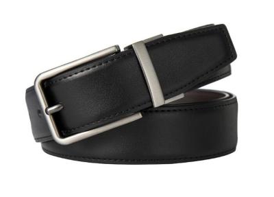 Chine Real Leather Reversible Buckle Belt Two Side Leather Belt Clamp Buckle Belt à vendre