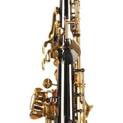 China Hot sale H68 brass band h62 copper lacquered gold keys straight soprano saxophone for sale