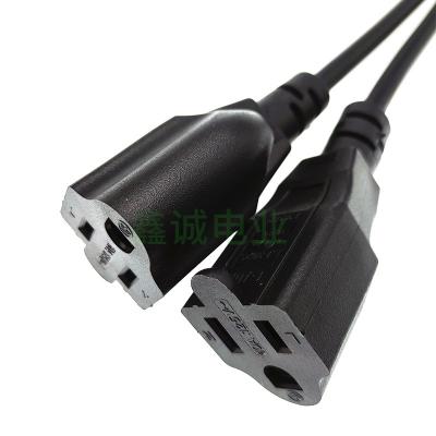 China Power Station ul product word public C14 one point two American style Female socket extension cable SJT 18 16AWG pure copper AC power cable for sale