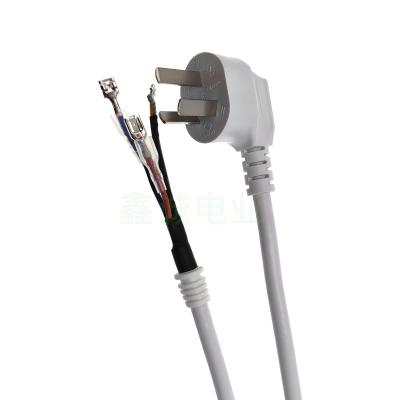 China Power Station White three core national standard three plug AC Shielding plug cable customization Plug the terminal shielding cable directly for sale