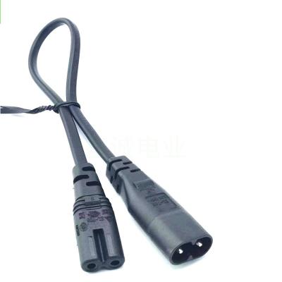 China Power Station C7-C8 black two core eight character public to eight character tail power cord Pure copper VDE flat wire extension wire for sale