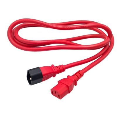 China Power Station Red C13-C14 Extension Cable, Pinyin Male Pinyin Tail Extension Cable Power Cord Electrical Wire Connector Manufacturing Plant for sale