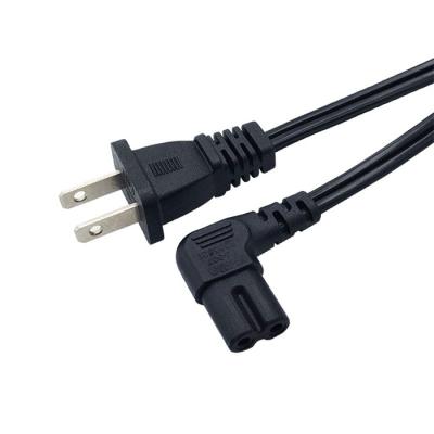 China Power Station American Standard Two Plug Elbow Eight Tail Power Cord Electrical Wire Cable Sizes Wire for sale