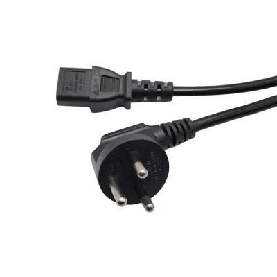 China Power Station Thailand Three Pin Tail Power Cord Power Ac Cord European Electric Extension Vertical for sale