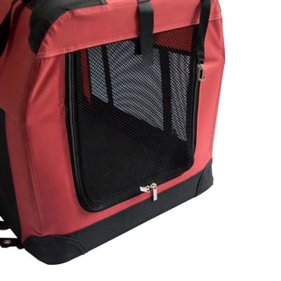 China Sustainable Breathable Fashion Small Collapsible Dog Car Crate for sale