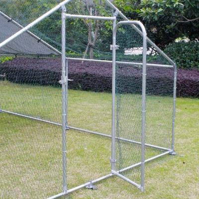 China Viable Walk-in Steel Rabbit Hutch Outdoor Duck Hen House Chicken Cage Run Fence 4X3M for sale