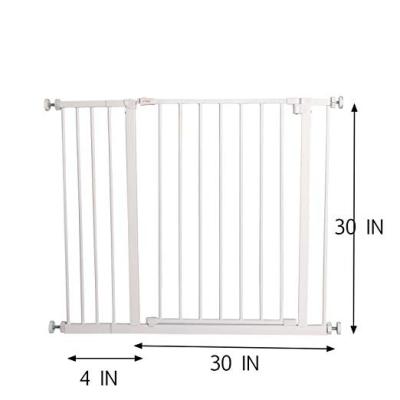 China Viable Wholesale Child Swinging Sliding Stair Farm Adjustable Baby Safety Gate Steel Wall Guard For Children for sale