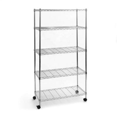 China China Manufacturer Indoor Bathroom Closet Sustainable Storage Lee Rowan Wire Shelving Rack for sale