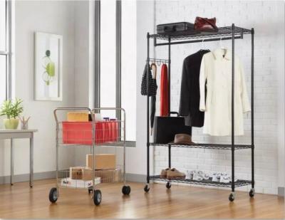 China Factory Direct Chrome Workable Wholesale 5 Layers Adjustable Indoor Heavy Duty Wire Shelving For Storage for sale