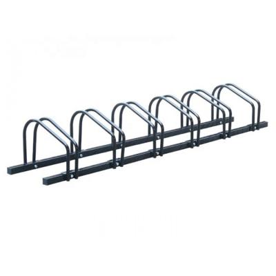 China Hot Selling Custom Made 6 Slots Outdoor Space Saving Wholesale Steel Bicycle Floor Stand Bike Rack for sale