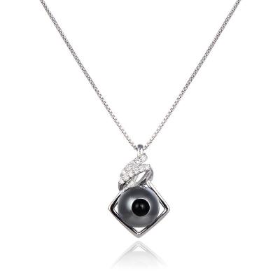 China Ethnic Mens Womens 925 Sterling Silver Black Evil Eye Pendant Necklace for sale